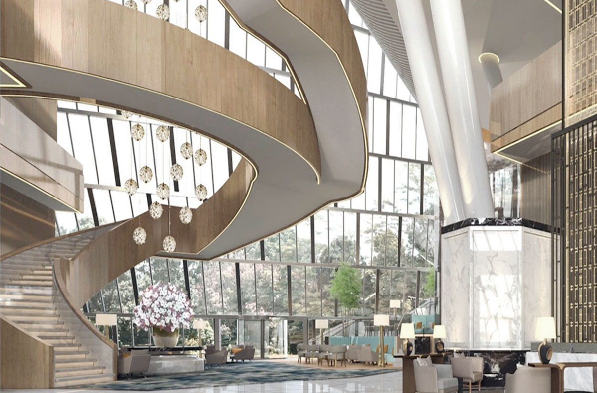 未來(lái)智能風(fēng)格的高端酒店設(shè)計(jì)，將科技與人性化設(shè)計(jì)巧妙融合